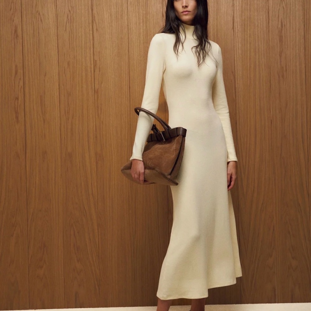 The Reformation Cory Turtleneck Knot dress